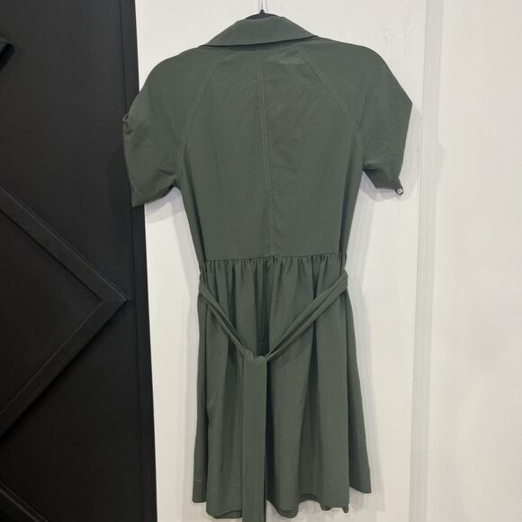 Rachel Roy Green Tie Back Collared Wrap Dress Size 4 - Picture 5 of 6